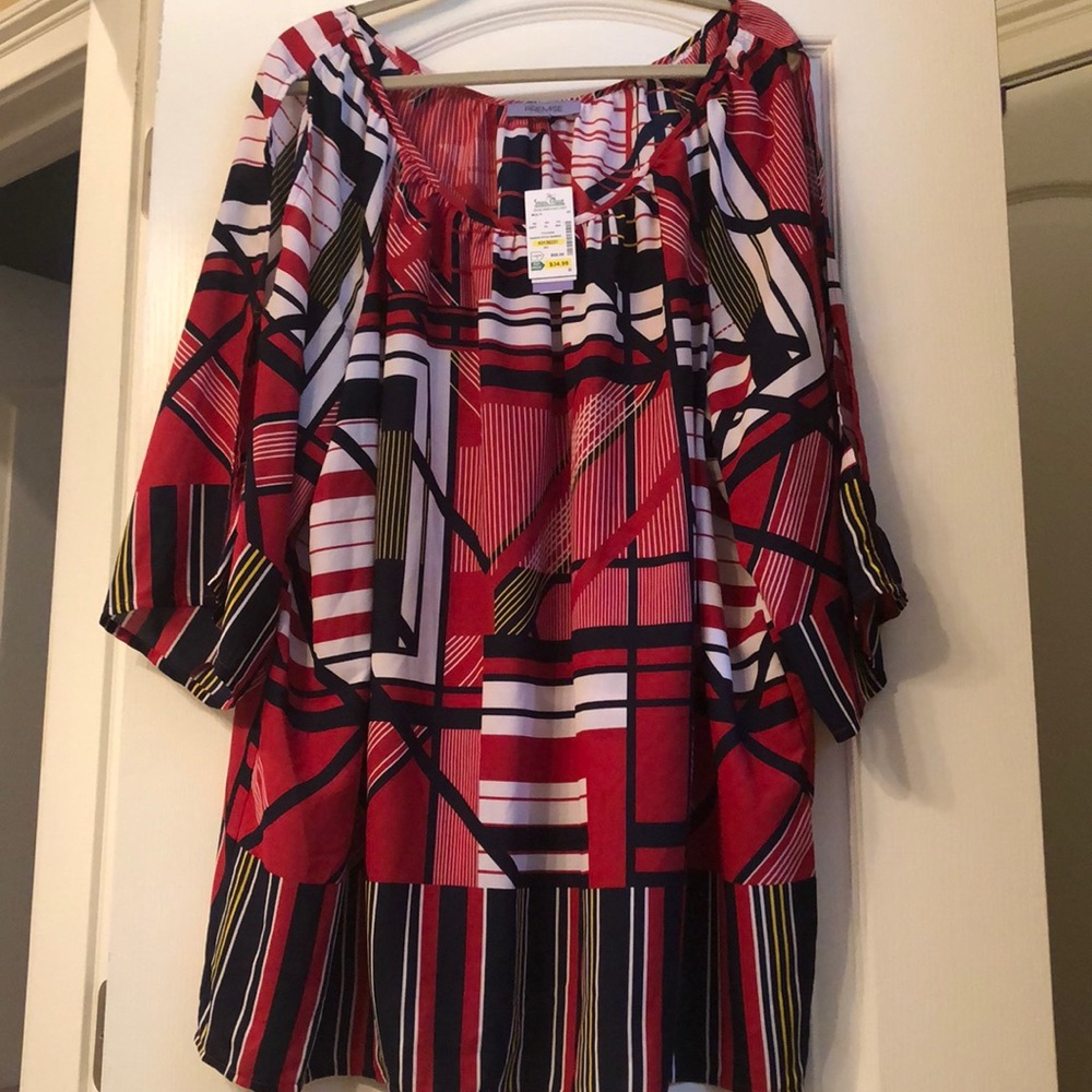 3x Mutlicolored blouse
